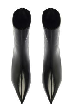 A pointy toe and tapered heel balance a sleek leather bootie that will complement your polished looks. 2 1/4" heel Pull-on style Leather upper, lining and sole Made in Brazil Pointed Toe Boots With Reinforced Heel For Office, Classic Pointed Toe Heeled Boots With Leather Sole, Pointed Toe Workwear Boots With Leather Sole, Workwear Boots With Leather Sole And Pointed Toe, Formal Pointed Toe Heeled Boots With Stacked Heel, Office Heeled Boots With Pointed Toe And Reinforced Heel, Elegant Fitted Chelsea Boots With Square Toe, Office Heeled Boots With Reinforced Heel And Pointed Toe, Office Boots With Padded Heel And Pointed Toe