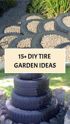 [object Object] Tire Garden Ideas, Tire Upcycle, Unique Landscaping, Diy Tire, Unusual Planter