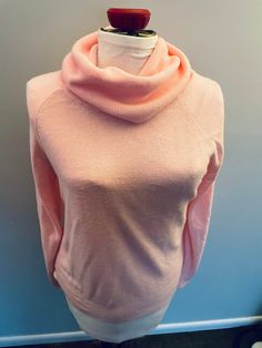 Exmoor vintage pink cowl neck sweater. I believe it's from the 80's-90s. Good used condition,  very slight pilling. Very soft, nice sweater with lots of life left. Can be easily dressed up or down! This fits like a small (no tag) I can share measurements upon request. Pink Funnel Neck Sweater For Winter, Winter Funnel Neck Pink Sweater, Pink Turtleneck Soft Knit Sweater, Casual Pink Winter Turtleneck, Pink Knit Long Sleeve Sweatshirt, Pink Long Sleeve Knit Sweatshirt, Pink Turtleneck Top For Winter, Fitted Pink Sweatshirt For Spring, Pink Fitted Sweatshirt For Spring