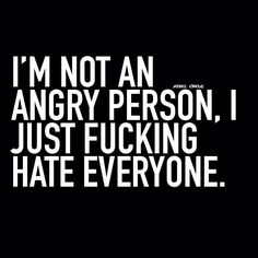 I just fucking hate everyone!! Angry Person, Twisted Quotes, I Hate Everything, I Hate Everyone, Hate Everyone, Meant To Be Quotes, Unspoken Words, I Hate People, Father Quotes