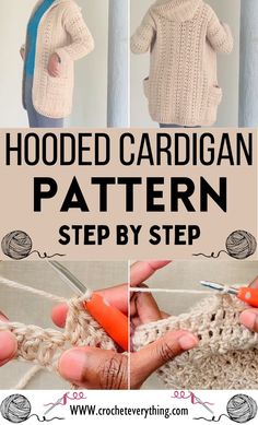 crochet cardigan pattern step by step with instructions to make it easy and stylish