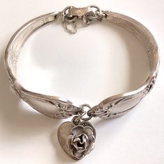 Vintage Preowned In Good Condition Silverware Bracelet. Sterling Or 925 Stamped On All The Parts Except, The Silver Ware Parts. It’s Stamped ( I.S. Heritage ) Silver Spoon Bracelet, Silver Ware, Vintage Silverware, Wide Bracelet, Silver Bracelets, Womens Jewelry Bracelets, Vintage Silver, Womens Sizes, Women Jewelry