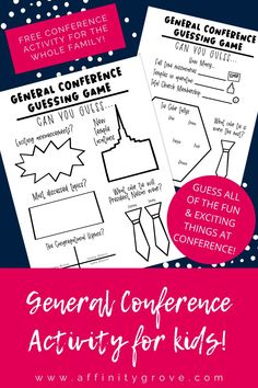 the general conference activity for kids