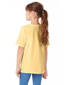 Youth 5.2 oz., Comfortsoft® Cotton T-Shirt - ATHLETIC GOLD - L | Hanes Youth Essential-T T-Shirt in Gold Size Large | Cotton Yellow Soft-washed Crew Neck Top, Gold Crew Neck Top With Relaxed Fit, Relaxed Fit Gold Cotton Top, Yellow Soft-washed Short Sleeve Tops, Gold Cotton Top With Relaxed Fit, Gold Crew Neck Cotton T-shirt, Gold Crew Neck Cotton Top, Gold Casual Short Sleeve Top, Gold Cotton Crew Neck Top