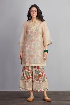 Shop for Torani Beige Cotton Silk Airawata Revathi Chogha And Farshi Pant Set for Women Online at Aza Fashions Indian Mythology, Casual Indian Fashion, Kurti Designs Latest, Salwar Kamiz, Dress Design Patterns, Kurti Designs Party Wear, Kurta Designs Women, Boutique Dress Designs, Dress Indian Style