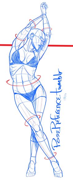 a drawing of a female figure with the words body reference