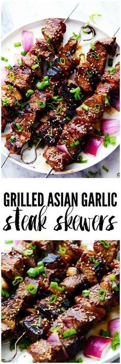 Garlic Steak, Recipe Critic, Sesame Sauce, Kebabs, Asian Cooking, Beef Dishes, Short Ribs