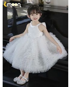 Get 10% off now! Buy halter sequined white tulle flower girl dress with bow in back at cheap price online. Free stable shipping and pro custom service since 2009. White Sleeveless Pageant Dress For Spring, White Tutu Dress For First Communion In Summer, White Summer Tutu Dress For First Communion, Summer Princess Dress With Sequins And Tulle, White Sequin Glitter Tulle Dress, White Glitter Tulle Dress With Sequins, White Sequin Dresses With Glitter Tulle, White Elegant Princess Dress With Glitter Tulle, White Sleeveless Tutu Dress For Pageant