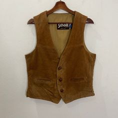 [DESCRIPTION] Please read the description first before buy my items‼️‼️ Vintage 80s Schott N.Y.C Leather Sleeveless Jacket Size on tag : M Tag says M,fits like S (please refer the actual measurements given and compare it with best fitting clothes,by using the size on tag is not always accurate) All in good condition [MATERIAL] Leather [MEASUREMENT] Measurement:  armpit to armpit : 19 inches  Back collar to bottom : 22 inches [CONDITION] - All in good condition  - Kindly please refer photo [PAYME Vintage Winter Vest Outerwear, Vintage Spring Vest Outerwear, Retro Sleeveless Outerwear For Fall, Retro Sleeveless Fall Outerwear, Retro Fitted Sleeveless Outerwear, Vintage Workwear Vest Outerwear, Vintage Sleeveless Winter Outerwear, Vintage Fitted Sleeveless Outerwear, Fitted Sleeveless Vintage Outerwear