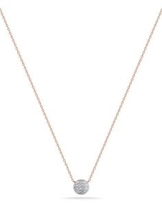 Dana Rebecca Lauren Joy mini disc necklace. The ultimate dainty and delicate diamond necklace, this mini disc pendant sparkles with pavé-set round diamonds. A DRD favorite, this diamond pendant necklace continues to be a best-seller year after year as it is classic and versatile. An easy everyday layering necklace, it also makes the perfect gift. The diamond-cut cable chain catches the light and adds an extra sparkle to the whole piece. 0.07 Diamond Carat Weight Available in both 16" and 18" cha Delicate Diamond Necklace, Dana Rebecca Designs, Disc Pendant, Disc Necklace, Diamond Carat, Layering Necklace, Diamond Pendant Necklace, Rose Gold Necklace, Diamond Cut