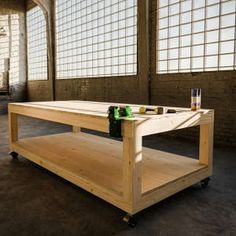 a table that is sitting in the middle of a room with some bottles on it