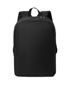 a black backpack on a white background