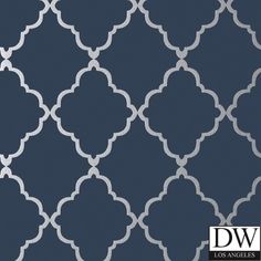 a blue and white wallpaper with an intricate design on it's side,