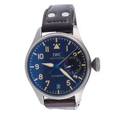 IWC Big Pilots Watch Heritage 7 Day Power Reserve Watch IW501004. Comes with Box, & papers. Watch is in excellent pre owned condition on the original brown strap. BRAND: IWC MODEL: Big Pilots Watch REF: IW501004 CASE SIZE: 46mm CASE MATERIAL: Titanium MOVEMENT: Automatic 52010 Calibre FUNCTIONS: Hours, Minutes, Second, Date, 7 day power reserve CONDITION: ﻿Excellent pre owned BOX/PAPERS: Comes with box and papers Timeless Brown Chronometer Watch, Timeless Brown Watch With Subdials, Brown Chronometer Watch With Round Dial, Luxury Brown Watches With Subdials, Brown Watch With Chronometer And Round Dial, Timeless Brown Automatic Watch, Luxury Brown Automatic Chronograph Watch, Classic Brown Automatic Watch Accessories, Timeless Brown Chronograph Watch For Formal Occasions