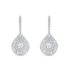 Luxury Pave Set Drop Jewelry, Luxury Drop Jewelry With Pave Setting, Luxury Drop Earrings With Pave Setting, White Gold Teardrop Jewelry With Pave Setting, Fine Jewelry Hand Set Teardrop Diamond Earrings, Hand Set Teardrop Diamond Earrings, Formal Hand Set Teardrop Diamond Earrings, White Gold Hand Set Teardrop Earrings, Luxury Teardrop Jewelry With Pave Setting