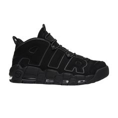 Find NIKE Air More Uptempo 'reflective on Editorialist. The Nike Air More Uptempo 'Reflective' features a monochromatic, all-black nubuck upper with a dark grey 3M reflective trim around the silhouette's signature 'AIR' branding. Released in April of 2017, the design also includes striped reflective laces, a full-length visible Air unit, and an all-black sole. Nike Urban Basketball Shoes For Streetwear, Casual Sneakers With Reflective Logo For Streetwear, Nike Black High-top Sneakers With Air Cushioning, Nike Functional High-top Sneakers For Streetwear, Functional Lace-up Basketball Shoes For Streetwear, Nike Urban High-top Sneakers For Sports, Black High-top Sneakers With Air Cushioning For Light Sports, Black High-top Sneakers With Air Cushioning For Sports, Air Max Cushioned Basketball Shoes For Streetwear