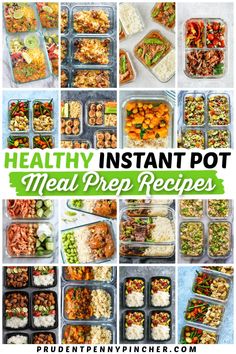 the healthy instant pot meal prep is ready to be eaten and put into plastic containers