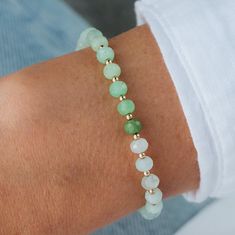 Want to save 15% off your first order? Sign up for our newsletter by visiting our website and filling out the pop up form. Receive a code by email, then send us that code through Etsy messages to save 15% off your ETSY order, sign up here: www.earthlyabundancejewelry.com  Chrysoprase opens, activates and energises the heart and sacral chakras, balances yin-yang energy, and brings Universal energy into the physical body. It induces deep meditative states, and imparts a sense of being a part of th Green Amazonite Gemstone Beaded Bracelets, Everyday Green Aventurine Beaded Bracelets, Everyday Green Jade Beaded Bracelets, Everyday Green Aventurine Beaded Bracelet, Elegant Chrysoprase Jewelry For Healing, Hand-strung Chrysoprase Jewelry Gift, Bohemian Green Chrysoprase Jewelry, Green Chrysoprase Jewelry With Faceted Beads, One-of-a-kind Green Chrysoprase Necklace