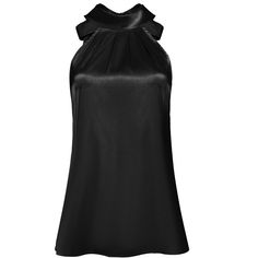 Keep your look professional and stylish in this satin top from Hobemty. This satin top can be a perfect addition to almost any outfit from formal to daily wear, great for work, meetings, office, work, casual, daily dressing, etc. Pair it with pencil skirts or suit pants for an elegant office look. Comfortable and versatile, this satin top is perfect on its own or as a layer under a blazer. Solid Satin Tank Top For Party, Sleek Sleeveless Evening Top, Sleek Sleeveless Top For Evening, Black Satin Tank Top For Evening, Black Satin Sleeveless Top, Black Satin Tank Top For Night Out, Elegant Sleeveless Tank Top, Elegant Fitted Tank Top For Office, Elegant Office Tank Top