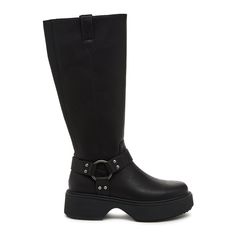 Rocket Dog Becca Black Biker Boots | Edgy & Chic 🤘 Black Biker Boots, Knee High Boots Winter, Edgy Chic, Flowing Dresses, Rocket Dog, Boots Women Fashion, Biker Boots, New Sneakers, Lug Sole