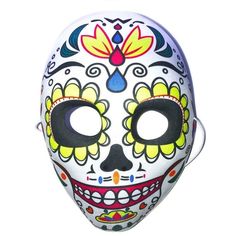 Halloween Giorno Dei Morti Teschio Di Zucchero Maschera Costume Accessories One Size Fits Most. Day Of The Dead Mask Sugar Skull - Dia De Los Muertos Free Lead And Nikel, Made With Lightweight Eco-Friendly Polyresin Perfect For Masquerade Balls, Weddings, Proms, Parties, Proms, Music Festivals, Raves, Mardi Gras, Etc. Cat Masquerade Mask, Day Of The Dead Mask, Spirit Halloween Costumes, Llama Face, Geometric Face, Leather Face Mask, Skin Face Mask, Headpiece Accessories, Blue Face Mask