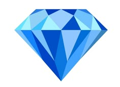 a blue diamond on a white background