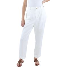 Kindly Note That The Price Is Firm, And Negotiations Are Not Accepted. This Product Is Brand New And Has Never Been Worn. Please Understand That Any Attempts To Change The Price Will Not Be Considered. Thank You. Lauren Ralph Lauren Womens Linen Blend White Straight Leg Ankle Pants Size 6 Measurements Are Taken When The Garment Is Lying Flat: Waist: 16" Length: 27" Brand: Lauren Ralph Lauren Department: Women Size: 6 Type: Pants Style: Ankle Color: White Pattern: Solid Material: Linen Closure: Z Linen Ankle Pants, Romantic Luxury, Love Lauren, Pants Collection, Lauren White, Ralph Lauren Womens, Linen Women, Ankle Pants, Luxury Fabrics