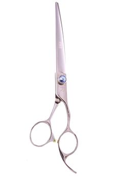 a pair of scissors is shown on a white background with clippings to the side