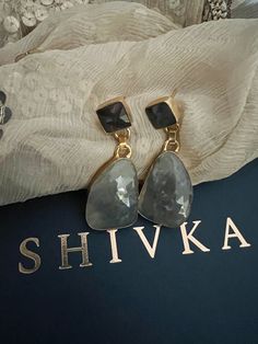 Shivka brings to you a masterful designer piece handcrafted by our skilled Indian craftsmen from Jaipur in brass with natural real gemstones and gold plating. Pick them up and make a statement! The length of the earrings is 5.5 cm. The width of the earrings is 2 cm. This designer jewelry piece can go well with both Indian and western wear. Sapphire Earrings, Earrings Statement, Designer Jewelry, Designer Earrings, Western Wear, Gold Plating, Gemstone Earrings, Jaipur, Statement Earrings