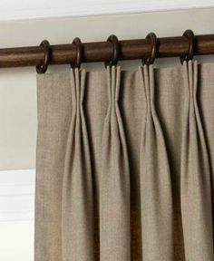 deep pleat draperies made with deep pleat tape. Pinch Pleat Draperies, Pinch Pleat Drape, Measuring Curtains, French Pleat, Concept Stores, Pleated Drapery, Curtain Headings, Pleated Drapes, Curtain Sizes