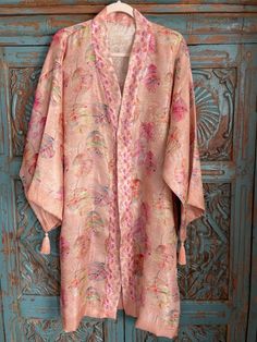 This Womens Jackets & Coats item by SusanAndersonDesign has 6 favorites from Etsy shoppers. Ships from Pittsfield, MA. Listed on Jul 4, 2023 Festive Floral Print Kimono, Festive Silk Kimono With Kimono Sleeves, Traditional Pink Silk Kimono, Festive Long Sleeve Silk Kimono, Floral Print Long Sleeve Kimono For Wedding, Long Sleeve Floral Print Kimono For Wedding, Long Sleeve Floral Kimono For Wedding, Long Sleeve Floral Print Wedding Kimono, Pink Bohemian Kimono For Festive Occasions