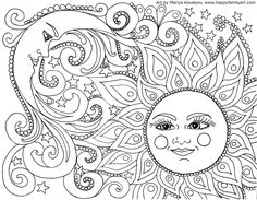 a coloring page with an image of a woman's face in the middle of it