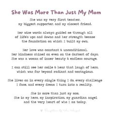 the poem she was more than just my mom