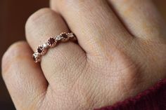 ⚙️ Materials ⚙️ ⚛️ 925 Sterling Silver ✧ Gemstone: Red Garnet Handmade Garnet Half Eternity Stacking Ring I am so glad to welcome you on Our Etsy Store. The ring itself is gorgeous! The style is unique, elegant, and natural. The Garnets are otherworldly and having Red color in the light. The Garnet Wedding Band has Stunning 3 mm Red garnets & it's a perfect gift for your dear ones. The ring can be adjust to feel you comfortably and You'll definetly love it! Garnet is January Birthstone consi Elegant Red Ruby Eternity Band, Elegant Red Round Eternity Band, Elegant Red Round Cut Eternity Band, Red Ruby Eternity Band In Fine Jewelry Style, Elegant Red Gemstone Eternity Band, Elegant Red Stackable Eternity Band, Elegant Red Eternity Band Promise Ring, Elegant Red Eternity Band As Promise Ring, Elegant Red Eternity Band As A Gift