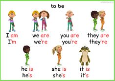 an image of children's words to be