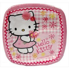 Hello Kitty 'Pink Plaid' Small Paper Pocket Plates (8ct) Size: One Size. Sanrio Stuff, Paper Pocket, Kitty Items, Hello Kitty Images, House Items, Kitty Images, Kitty Stuff, Hello Kitty My Melody, Cute Kitchen