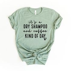 Looking for a cute versatile top to wear this summer? Make sure to grab one of our Dry Shampoo And Coffee tees! This soft and comfortable graphic tee is the perfect top for any outfit. It can be paired with biker shorts, jeans, or even a simple skirt/dress! This tee is true-to-size, so be sure to order your regular t-shirt size! If you are looking for a more oversized look, make sure to size up! Coffee Tees, Funny Graphic Tees, Tees For Women, Shorts Jeans, Dry Shampoo, Biker Shorts, Womens Tees, Graphic Tee, Top Shirt