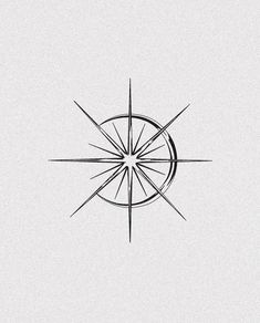 a black and white drawing of a star in the middle of it's center