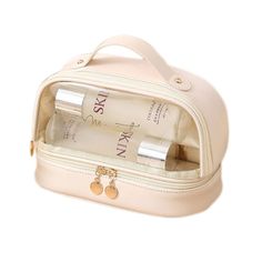 This Stylish Make Up Bag Set Is Portable, Lightweight And Easy To Carry. You Can Bring Your All You Cosmetics Anywhere. Clear Transparent Double Zipper Closure 9” X 6.3” X 5.3” 100% Pu Also In Brown Large Capacity Cosmetic And Toiletry Pouch, Clear Zipper Closure Pouch Bag, Clear Cosmetic Bag With Removable Pouch For Daily Use, Cream Cosmetic Bag For Travel, Feminine Cosmetic Bag For Travel, Clear Cosmetic Bag Pouch For Daily Use, Cream Zipper Pouch Cosmetic Bag, Beige Cosmetic Bag With Removable Pouch, Clear Cosmetic Pouch For Daily Use