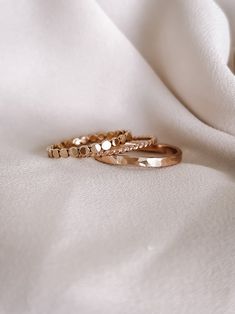 Stack rings set of 3 Elegant Stacked Rings For Wedding, Elegant Stacked Wedding Rings, Elegant Hammered Midi Rings For Wedding, Elegant Hammered Stackable Promise Rings, Adjustable Hammered Stackable Wedding Rings, Stacked Rings, Gold Stacking Rings, Stackable Ring Sets, Raw Gemstone Ring