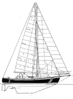 a drawing of a sailboat on the water