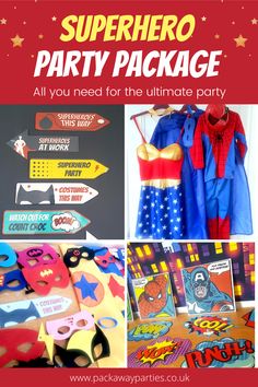 Superhero Party Package Super Hero Birthday Party Ideas Games, Superhero Games For Adults, Superhero Birthday Games For Kids, Superhero Party Games For Adults, Superhero Party Printables