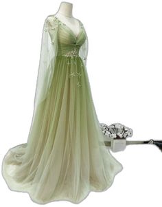 Green Tulle Ball Gown For Banquet, Green Tulle Ball Gown For Banquets, Green Tulle Evening Gown, Green Organza Evening Dress For Prom, Green Tulle Evening Dress For Wedding, Green Tulle Formal Ball Gown, Green Tulle Floor-length Ball Gown, Green Tulle Bridesmaid Ball Gown, Tulle Fairy Dress For Wedding