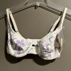 Christian Dior Intimates Floral Bra Size 34 C Underwire Unpadded Cotton And Spandex New With Tag Reasonable Offers Are Welcome White Fitted Feminine Bra, Summer Cream Underwire Bra, Cream Underwire Bra, Underwire Bra Partially Lined For Spring, Padded Cups Bra For Loungewear, Spring Underwire Partially Lined Bra, Partially Lined Underwire Bra For Spring, Fitted Padded Bra For Loungewear, Cotton Fitted Bra For Loungewear