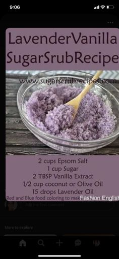 Hand Scrub Homemade, Vanilla Sugar Scrub, Scrub Recipe Diy, Diy Sugar Scrub Recipe, Diy Sugar Scrub, Săpunuri Handmade, Body Scrub Recipe, Sugar Scrub Homemade, Scrub Diy