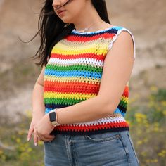 📌 Quick wipe to clean material! 📌 Special for Pride 📌 Detailed workmanship 📌100% handmade 🎁FEDex Express Free Shipping Worldwide 🌼 Colourful Design: Designed with LGBTQ and ethnic patterns, this handmade crochet sweater provides both style and comfort 🌱 A Sustainable Approach: Consistent with sustainable fashion principles, this colorful and rainbow sweater represents environmentally conscious choices. The use of natural materials harmonizes with a thoughtful approach to clothing, offering a seamless combination of LGBTQ and ethical fashion. 🏷️ By purchasing this handmade product, you support both women's employment and a family affected by the earthquake, and you also contribute to sustainable fashion 🛍️ NOTE: Please use this part with caution. Gently hand wash if necessary. Avoi Hand Knitted Multicolor Crochet Top For Spring, Spring Multicolor Hand Knitted Crochet Top, Spring Multicolor Hand-knitted Crochet Top, Multicolor Casual Crochet Top, Casual Multicolor Crochet Knitted Top, Casual Multicolor Crochet Top With Granny Square, Handmade Multicolor Crochet Cotton Top, Handmade Multicolor Casual Patterns, Casual Multicolor Handmade Tops