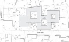 the site plan is shown in black and white