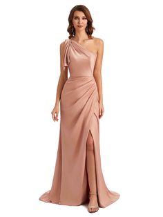 Satin Dress For Bridesmaid, Wedding Guest Dresses Uk, Bridesmaid Dress Satin, Latest Bridesmaid Dresses, Bridesmaid Satin, Formal Wedding Guest Dress, Formal Wedding Guests, One Shoulder Bridesmaid Dresses, Bridesmaid Attire