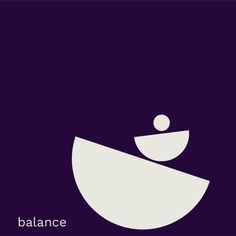 the logo for balance is shown on a purple background