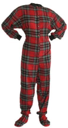 Big Feet Adult Footie Pajamas 101 Red & Black Tartan Plaid Footed Pajamas for Men or Women 100%  Double Brushed Cotton Flannel available with butt flap or without the butt flap ( drop seat )  Big Feet Pajama Co  http://www.bigfeetpjs.com/pajama-sleepwear/101.html Big Seller for Christmas Gifts Christmas Pictures with Matching Pajamas Adult Footie Pajamas, Unisex Pajamas, Red And Black Flannel, Womens Pjs, Footie Pajamas, Footed Pajamas, Counting Sheep, Onesie Pajamas, Footie Pajama